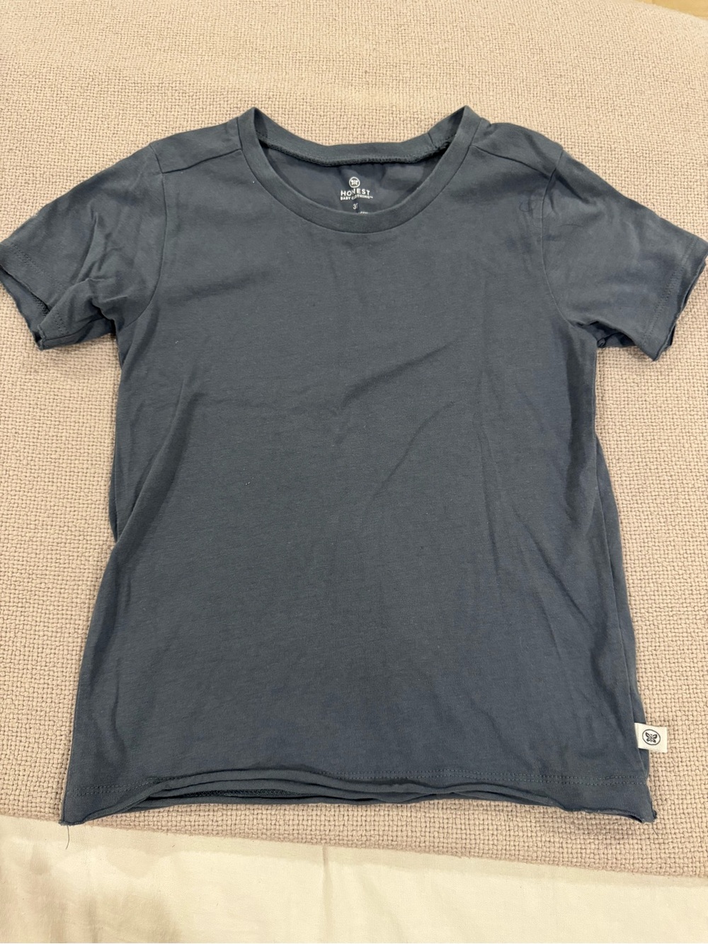 The Honest Company Navy Blue Short Sleeve Kids Tee